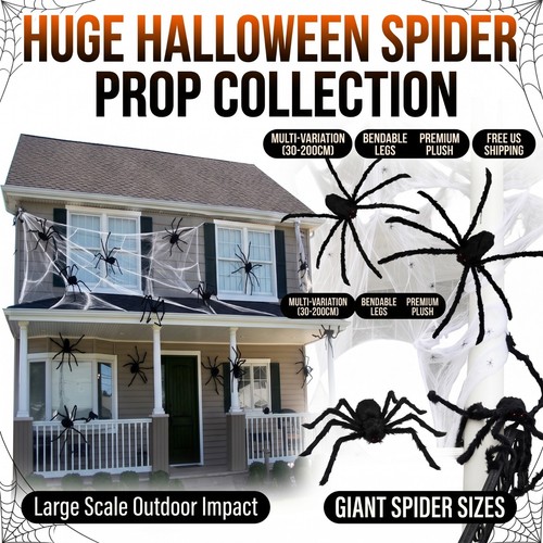 Giant halloween spider props - giant,